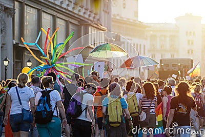 Sofia Pride Parade Participants Editorial Stock Photo
