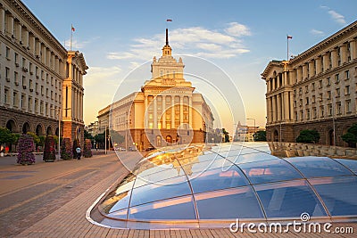 Sofia at Sunset - Bulgaria Stock Photo