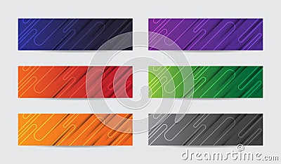 Soft abstract concepts and colors design elements headers Cartoon Illustration