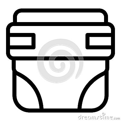 Soft adult diaper icon outline vector. Female aged Vector Illustration