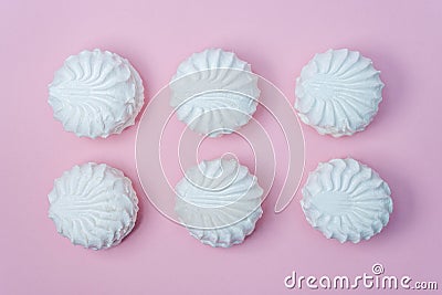Soft airy white marshmallows Stock Photo