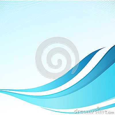 Soft bending line blue sky on white background Vector Illustration