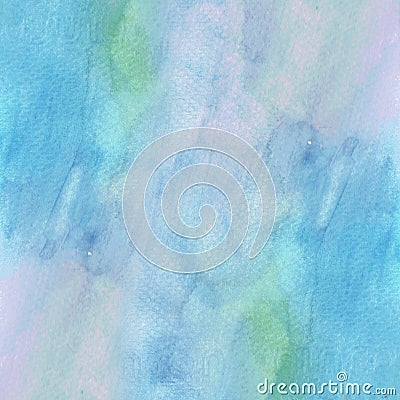 Soft Blue Nuance Watercolor Texture Cartoon Illustration