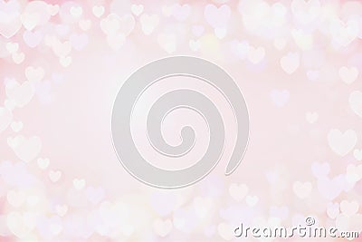 Soft Blurred Pink Heart Bokeh Background Stock Photo