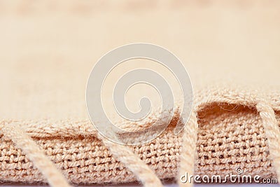 Soft brown woven fabrics background Stock Photo