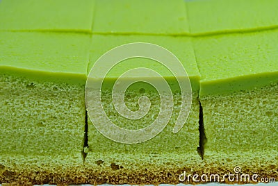 Soft cake pandan Stock Photo