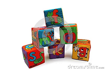 Soft children cubes Stock Photo