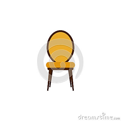 soft classic chair flat icon. Element of furniture colored icon for mobile concept and web apps. Detailed soft classic chair flat Stock Photo