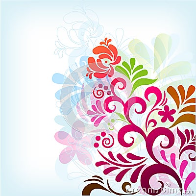Soft classic floral background Vector Illustration