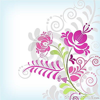 Soft classic floral background Vector Illustration