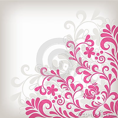 Soft classic floral background Vector Illustration