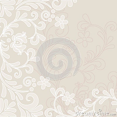 Soft classic floral background Vector Illustration