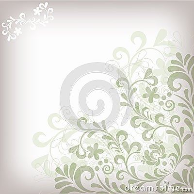 Soft classic floral background Vector Illustration