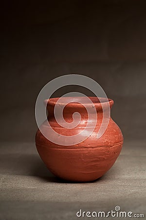 Soft clay pot : pitcher Stock Photo