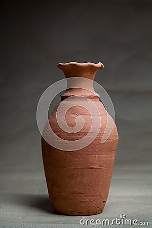 Soft clay pot :vase Stock Photo