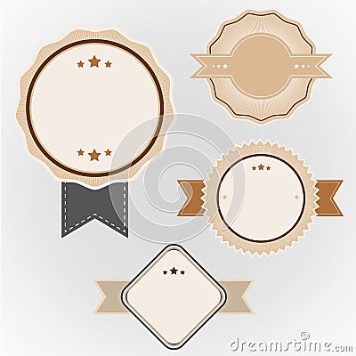 Soft color modern labels vector design Vector Illustration