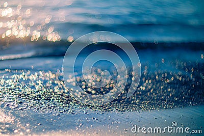 Soft color sand and water background Stock Photo