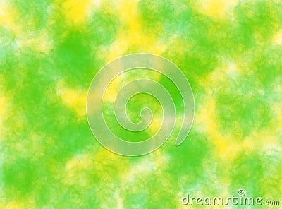 Soft-color vintage pastel abstract watercolor grunge background with colored shades of yellow and green color Cartoon Illustration