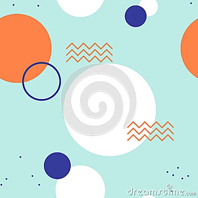 Soft colored memphis pattern design Vector Illustration