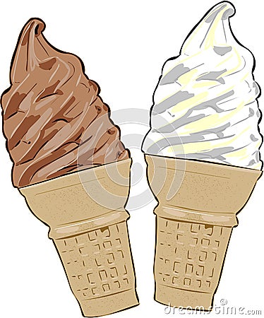 Soft cream Vector Illustration