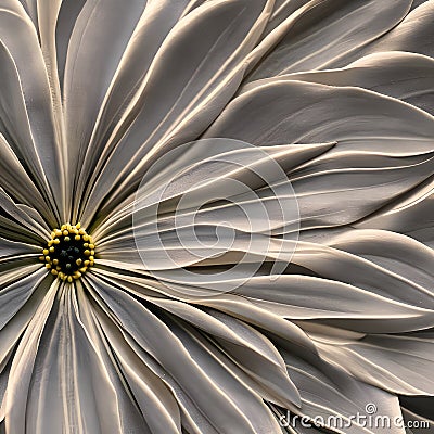 A soft and delicate interpretation of a flower petal, with textured and patterned shapes creating a floral look2, Generative AI Stock Photo