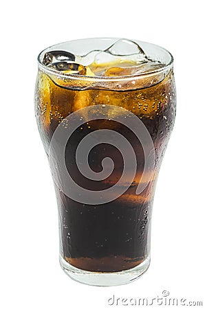 A soft drink in glass on white background Stock Photo