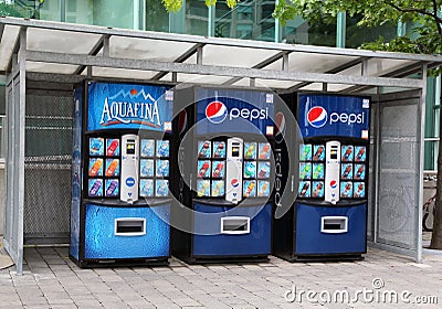 Soft drink vending machine Editorial Stock Photo