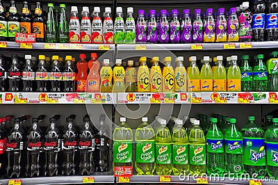 Soft drinks Editorial Stock Photo