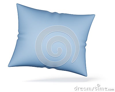 Soft feather pillow isolated on white background Cartoon Illustration