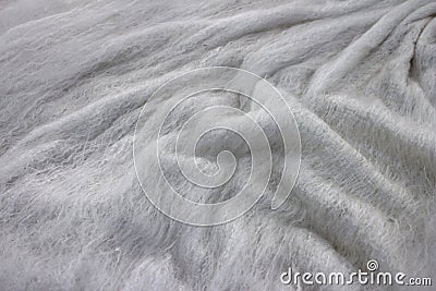 Soft fiber for silk. Stock Photo