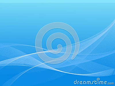 Soft Flow on Blue Stock Photo