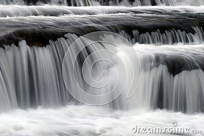 Soft flowing waterfall Stock Photo