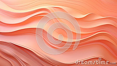 Soft, flowing waves in peach tones for abstract background. Stock Photo
