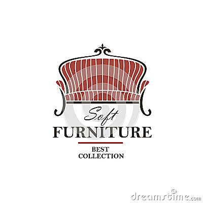 Soft furniture label Vector Illustration