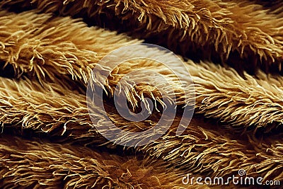 Soft furry decorative seamless pattern with wool texture. Design fragment of wavy fur fabric textile with fuzzy animal Stock Photo