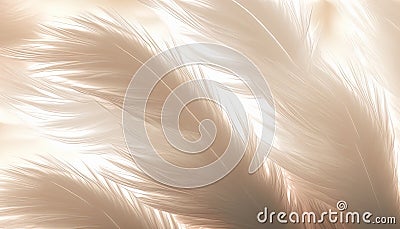 Soft ivory feather texture pattern background. Generative AI Stock Photo
