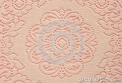 Soft lace doily on pink Stock Photo