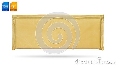 Soft pad isolated on white background. Square shape pillow for absorb. Clipping paths object Stock Photo