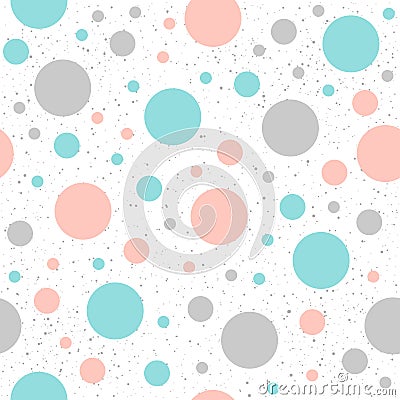 Soft pastel star seamless background. Grey, pink and blue star. Stock Photo