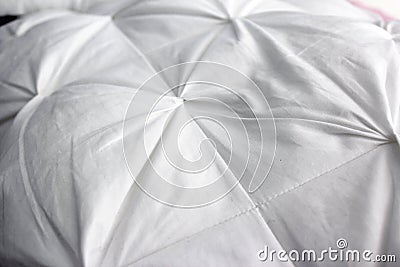 Soft pillow. Beautiful folds. Stock Photo