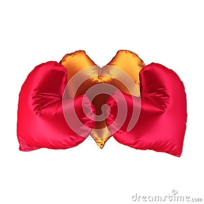 Soft pillow shape heart fabric Stock Photo