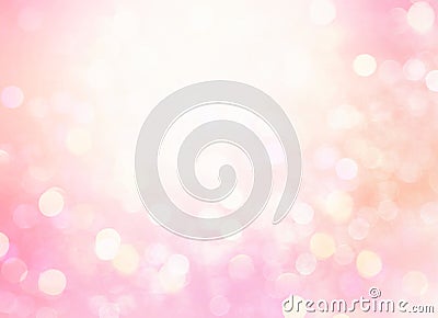 Soft pink glowing bokeh blur background, Cartoon Illustration