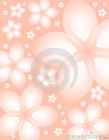 Soft Pink Spring Floral Background 2 Cartoon Illustration