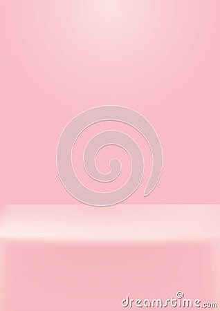 Soft Pink Vertica social media Banner for advertising products in stories. Pink abstract cover or layout .Vector Empty Vector Illustration