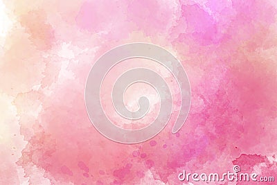 Soft pink watercolor splash. abstract textured gradient on white background Stock Photo
