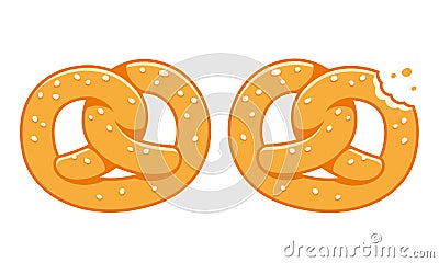 Soft pretzel illustration Vector Illustration