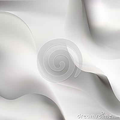 Soft shadows, white voluminous wavy forms smoothly flow into each other, creating a delicate and elegant three-dimensional space. Stock Photo