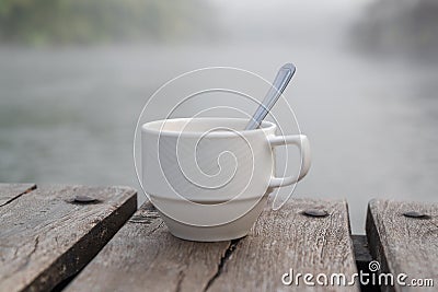 Soft shot of coffee cup Stock Photo