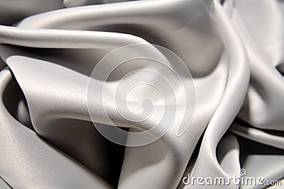 Soft silky gray fabric Stock Photo