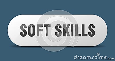 soft skills button. soft skills sign. key. push button. Vector Illustration